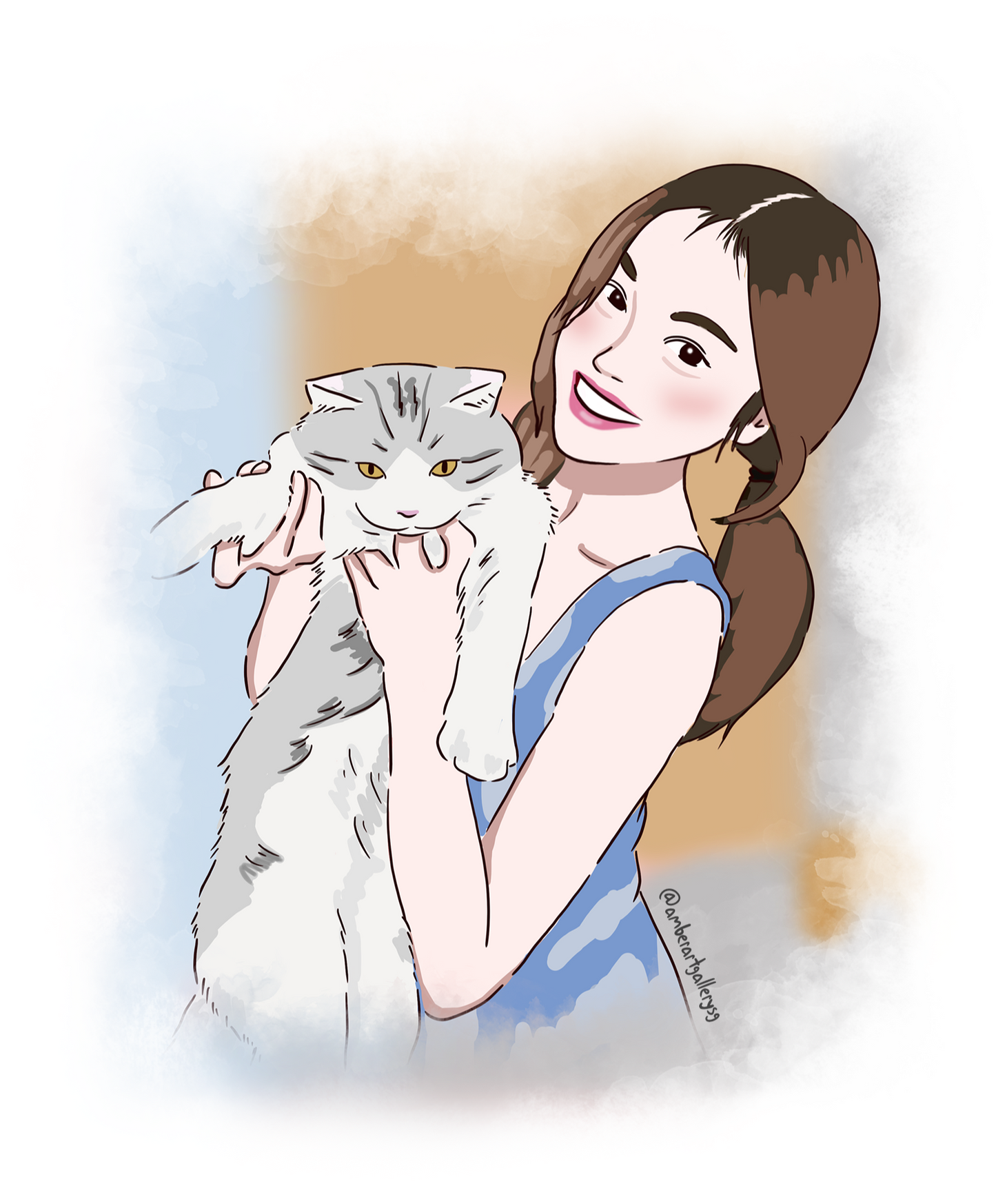 Digital Art (Storybook Style) Pet & Human Portraits