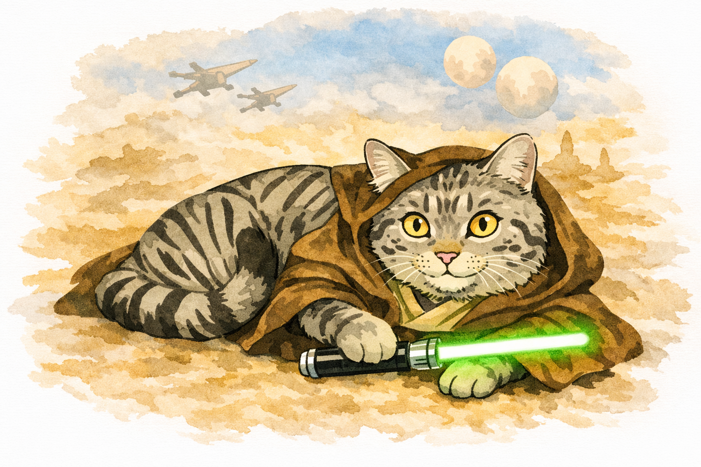 Custom Digital Artwork (Storybook Style) - May 4th Special Edition Promotion