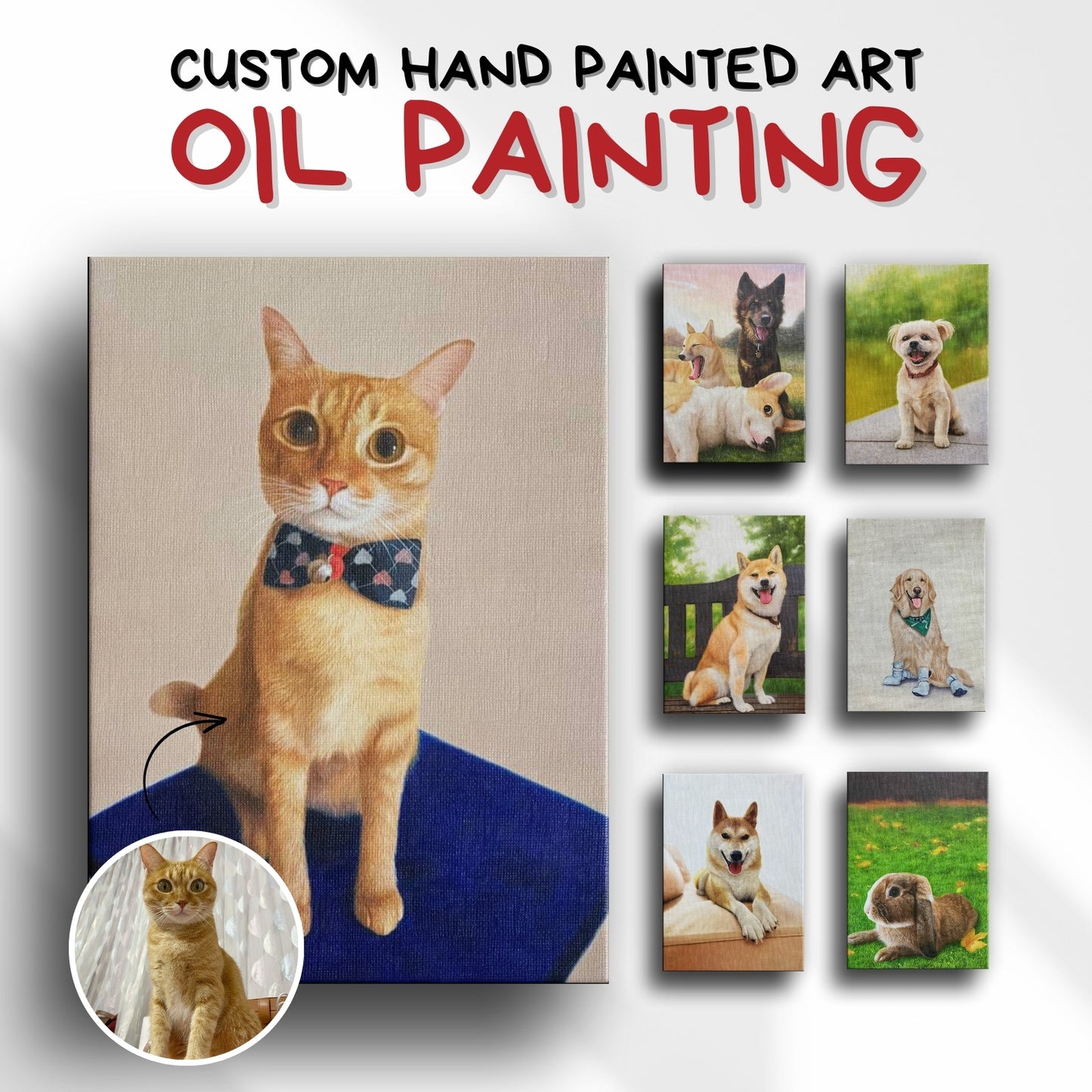 Oil Painting Pet & Human Portraits