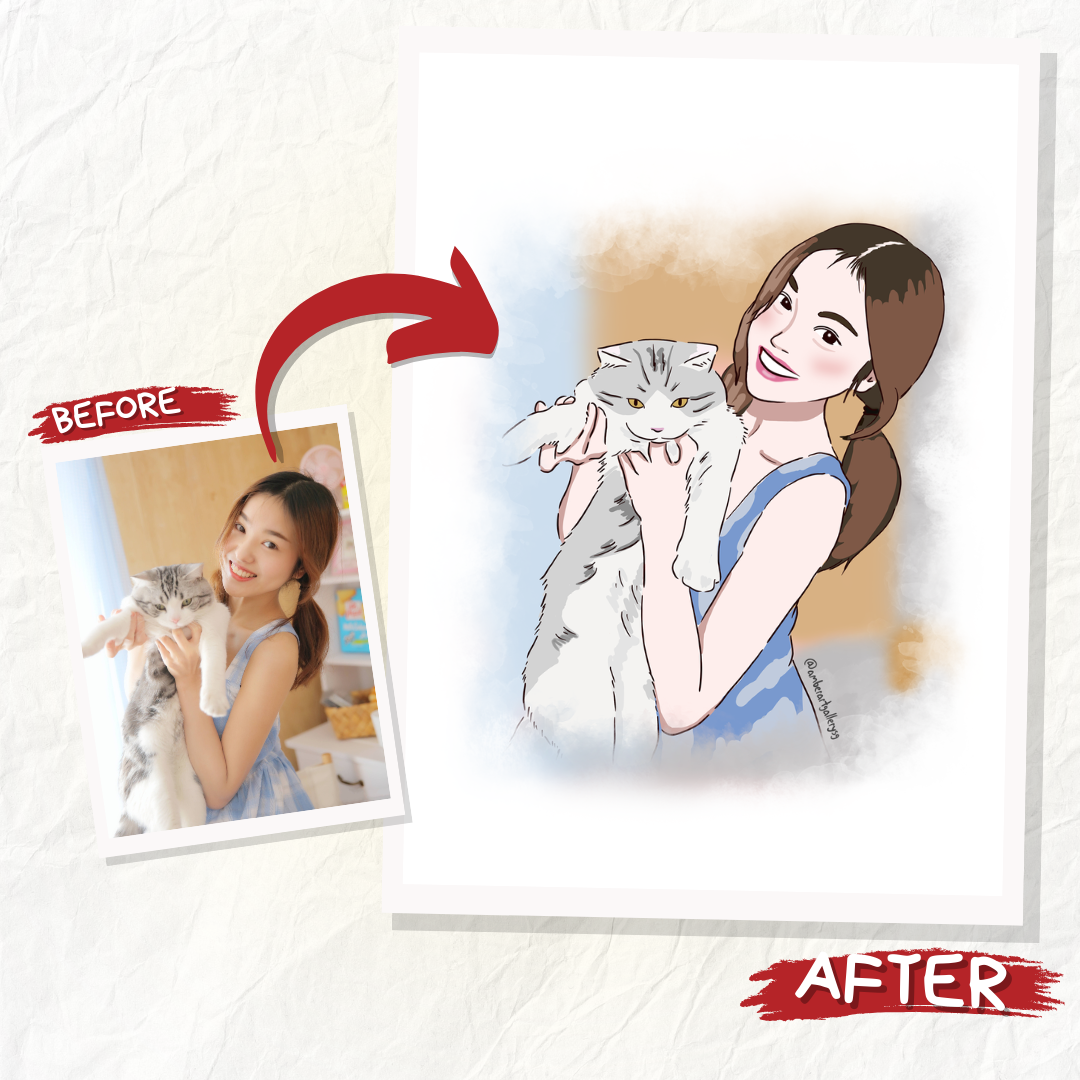 Digital Art (Storybook Style) Pet & Human Portraits