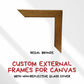 Custom External Frames For Canvas with Non-Reflective Glass Cover