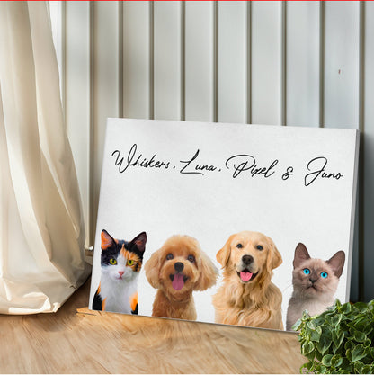 Digital Art (Classic Style) Pet & Human Portraits (6-10 Figures)